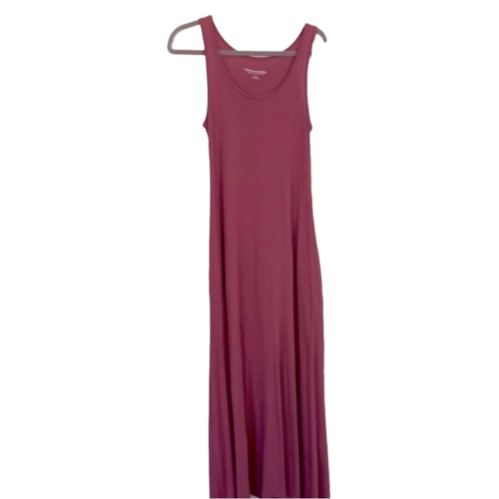 Women's Long Deep Pink Maxi Dress Pockets